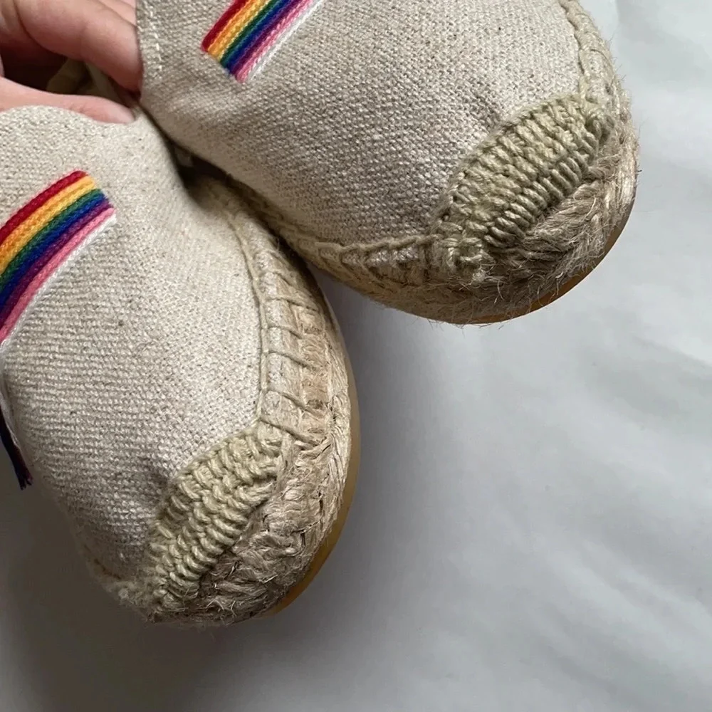 Soludos rainbow pride flag espadrille loafer flats